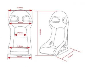 Maße GT3-Style Sitz