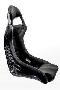Schrägansicht GT3-Style-Sitz / schwarze Naht
